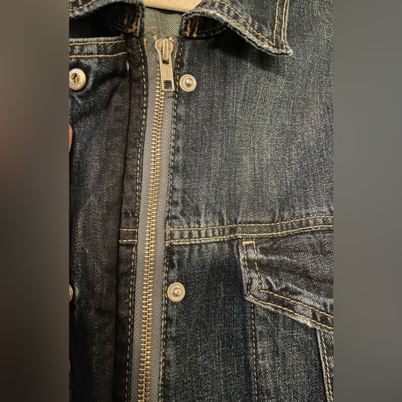 American Eagle EUC Dark Wash Denim Jacket Mens Sz L - Picture 5 of 14
